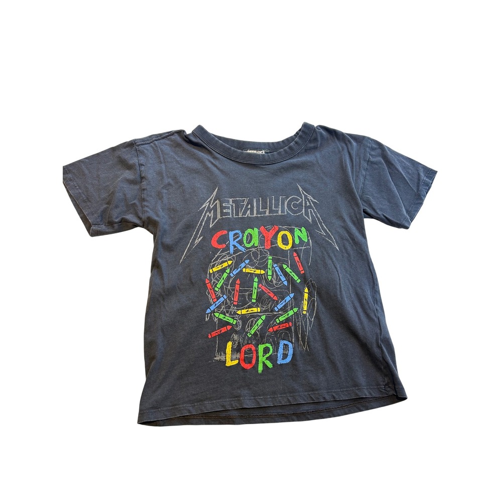 Cotton On Kids Metallica Crayon Lord Graphic T-Shirt Gray Size 8